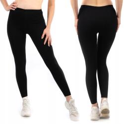 LAEMI Női hosszú leggings Lengyel Lábszármelegítő Pamut Fekete XXL 44 (461-2XL-CZARNY)