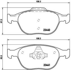 BREMBO fékbetét készlet, tárcsafék P24 058