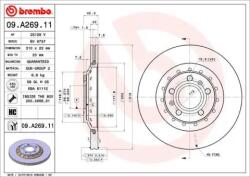 BREMBO Féktárcsa szellőző Ø310mm 09. A269.11