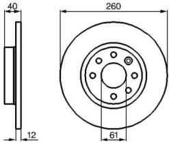 Bosch tömör féktárcsa Ø259, 7mm 0 986 478 386