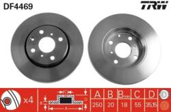 TRW szellőző féktárcsa Ø247mm DF4469