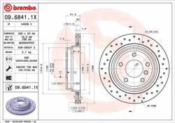 BREMBO féktárcsa 09.6841. 1X