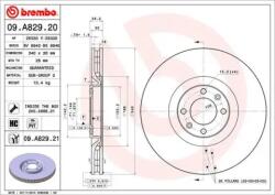 BREMBO Féktárcsa szellőző Ø340mm 09. A829.21
