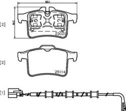 BREMBO fékbetét készlet, tárcsafék P36 034