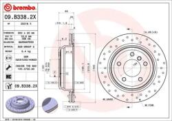 BREMBO féktárcsa perforált/belső hűtéses Ø300mm 09. B338.2X