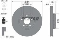 TEXTAR Féktárcsa Féktárcsa kétrészes Ø348mm 92253725