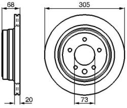 Bosch szellőző féktárcsa Ø305mm 0 986 478 660