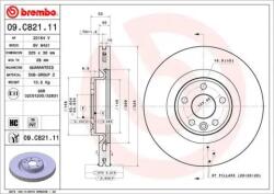 BREMBO Féktárcsa belső hűtés Ø325mm 09. C821.11