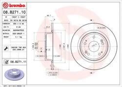 BREMBO Féktárcsa tömör Ø282mm 08. B271.11