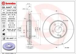 BREMBO Féktárcsa szellőző Ø304mm 09. A447.11