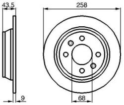Bosch tömör féktárcsa Ø258mm 0 986 478 374