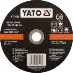 TOYA - Vágókorong fémhez Ø125 x 22 x 2.5mm INOX
