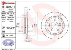 BREMBO Féktárcsa tömör Ø284mm 08. D220.11