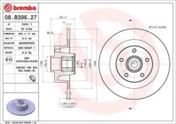 BREMBO Féktárcsa tömör Ø300mm 08. B396.27