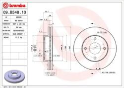 BREMBO Féktárcsa szellőző Ø257mm 09. B548.10