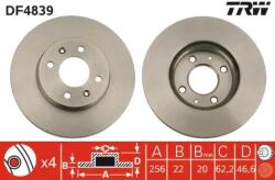 TRW szellőző féktárcsa Ø256mm DF4839