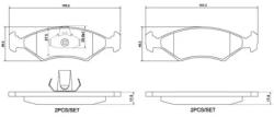 BREMBO fékbetét készlet, tárcsafék P24 043