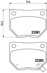 BREMBO fékbetét készlet, tárcsafék P78 016