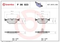 BREMBO fékbetét készlet, tárcsafék P06 023