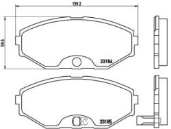 BREMBO fékbetét készlet, tárcsafék P56 045