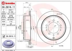 BREMBO Féktárcsa belső hűtéses Ø345mm 09. D618.11