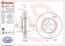 BREMBO Féktárcsa szellőző Ø296mm 09. A717.11