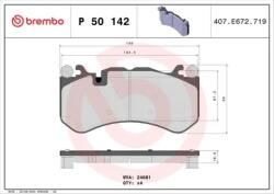 BREMBO fékbetét készlet P50 142