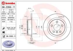 BREMBO Féktárcsa tömör Ø280mm 08. C352.11