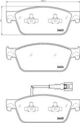 BREMBO fékbetét készlet, tárcsafék P85 141