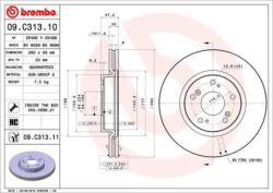 BREMBO Féktárcsa szellőző Ø293mm 09. C313.11