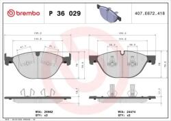 BREMBO fékbetét készlet, tárcsafék P36 029