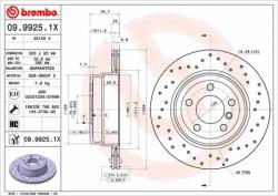 BREMBO féktárcsa 09.9925. 1X
