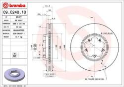 BREMBO Féktárcsa szellőző Ø288mm 09. C240.10