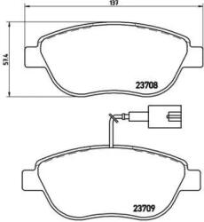 BREMBO fékbetét készlet P23 137X