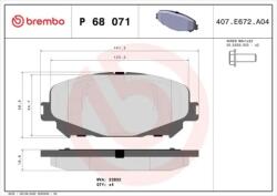 BREMBO fékbetét készlet, tárcsafék P 68 071X