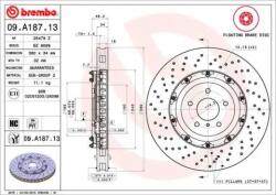 BREMBO Féktárcsa Kétrészes féktárcsa Ø380mm 09. A187.13