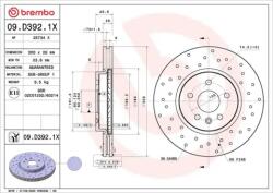 BREMBO Féktárcsa Xtra - fúrt 09. D392.1X