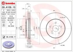 BREMBO Féktárcsa szellőző Ø319mm 09. A109.11