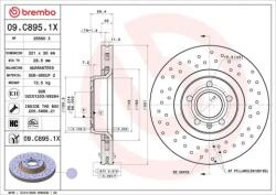 BREMBO Féktárcsa Xtra - fúrt 09. C895.1X