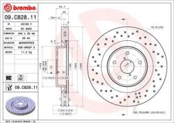BREMBO fékkorong lyukasztás/belső hűtött Ø340mm 09. C828.11