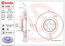 BREMBO Féktárcsa szellőző Ø356mm 09. C426.11