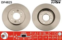 TRW szellőző féktárcsa Ø258mm DF4825