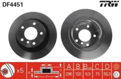 TRW Féktárcsa tömör Ø296mm DF4451