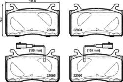 BREMBO fékbetét készlet, tárcsafék P23 187