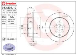 BREMBO Féktárcsa tömör Ø280mm 08. A335.11