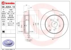 BREMBO Féktárcsa tömör Ø290mm 08. A354.10