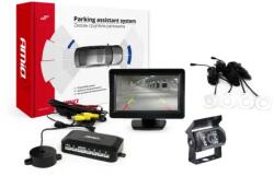 AMiO parkolóasszisztens TFT01 4, 3" kamerával HD-501-IR 4 érzékelős, fehér