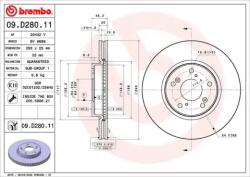 BREMBO Brake Disc - Lacqued 09. D280.11