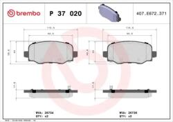 BREMBO fékbetét készlet P37 020