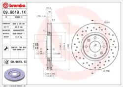 BREMBO fékkorong lyukasztás/belső hűtött Ø283mm 09.9619. 1X